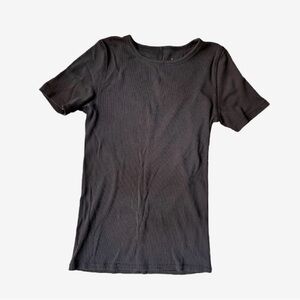 Everlane Charcoal Ribbed Tee
